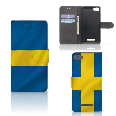 Wiko Lenny 2 Bookstyle Case Zweden Wiko Lenny 2 Bookstyle Case Zweden