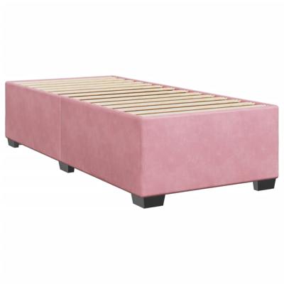 Boxspring met matras fluweel roze 120x200 cm - thumbnail
