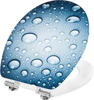 Cornat Wc-Bril Mdf Waterdruppels Sc Bl - KSDSC354 - thumbnail