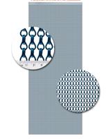Vliegengordijn Aluminium Blauw - 100cm x 240cm - thumbnail