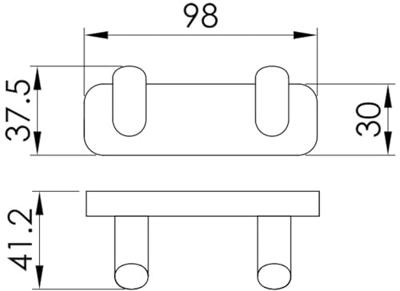 Ben Mykanto handdoekhaak 9,8x4,1x3,7cm geborsteld nikkel