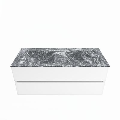 MONDIAZ VICA-DLUX 120cm badmeubel onderkast Talc 2 lades. Inbouw wastafel CLOUD dubbel 2 kraangaten, kleur Lava. MONDIAZ VICA-DLUX 120cm badmeubel onderkast Talc 2 lades. Inbouw wastafel CLOUD dubbel 2 kraangaten, kleur Lava.