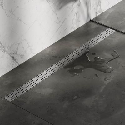 Brauer Douchegoot met Standaard Rooster en Flens - 110 cm - Rvs Geborsteld