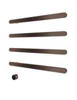 Hotbath &MORE set van 4 rails RASS80 SOFT SQUARE 80 cm met separate schakelaar en inbouw element Tuscan Bronze (RASS80-4TB) - thumbnail