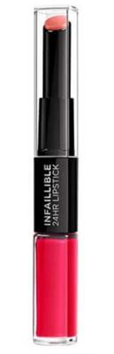L’Oréal Paris Make-Up Designer Infaillible 24H Lipstick - 701 Cerise - Rood - Langhoudende, Verzorgende Lippenstift - 5 ml