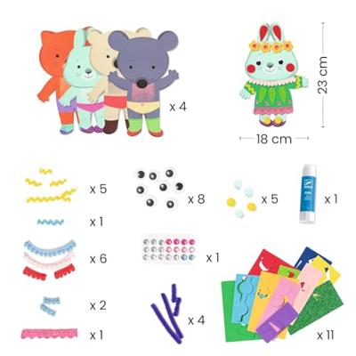 Collage set Kleine kooltjes DJECO blauw Collage set Kleine kooltjes DJECO blauw