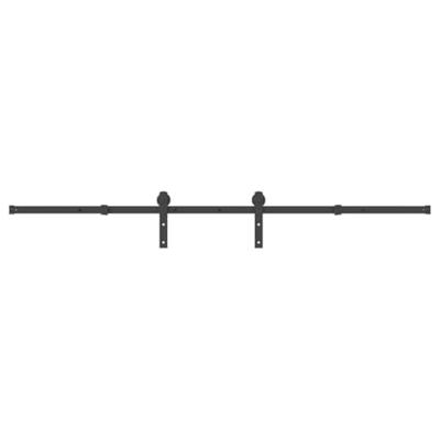 VidaXL Doos met onderdelen voor schuifdeur 213,5 cm staal zwart VidaXL Doos met onderdelen voor schuifdeur 213,5 cm staal zwart
