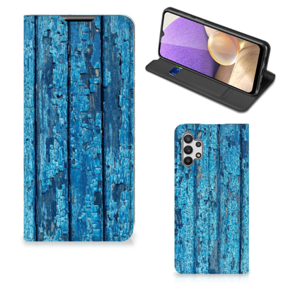 Samsung Galaxy A32 5G Book | Wallet Case | Wood Blue Samsung Galaxy A32 5G Book | Wallet Case | Wood Blue