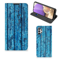Samsung Galaxy A32 5G Book | Wallet Case | Wood Blue - thumbnail