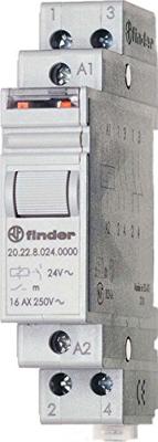 Finder 20.22.8.230.4000 Stroomstootschakelaar DIN-rail 2x NO 230 V/AC 16 A 4000 VA 1 stuk(s)