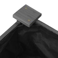 Plantenbak verhoogd met voering 120x45x25 cm vurenhout grijs - thumbnail