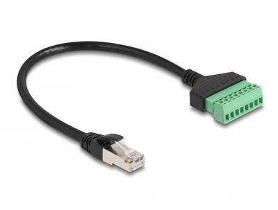 Delock 65975 RJ45 Netwerkkabel, patchkabel CAT 6 U/UTP 0.30 m Zwart, Groen 1 stuk(s)