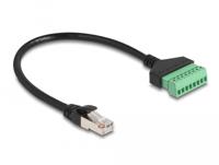 Delock 65975 RJ45 Netwerkkabel, patchkabel CAT 6 U/UTP 0.30 m Zwart, Groen 1 stuk(s) - thumbnail