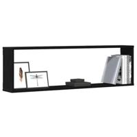 Wandrekken Kubusvormig 2 st 100x15x30 cm spaanplaat zwart - thumbnail