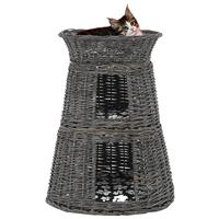 VidaXL 3-delige kattenmandenset met kussens 47x34x60 cm wilgen - thumbnail