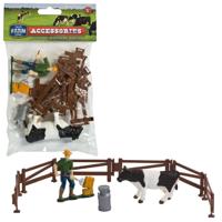 Dutch Farm Boer met Koe en Hekken 9-delig - thumbnail