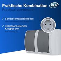 REV 0510221777 Wandcontactdoos dubbel Compleet Lichtgrijs 1 stuk(s) - thumbnail