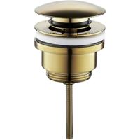 Wiesbaden Caral Clickwaste Afvoerplug 5/4" Geborsteld Messing - thumbnail