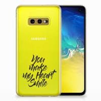 Samsung Galaxy S10e | Siliconen hoesje | met naam Heart Smile - thumbnail