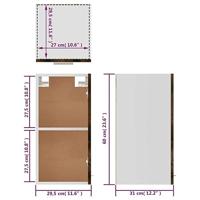 Hangkast 29,5x31x60 cm bewerkt hout gerookt eikenkleurig - thumbnail