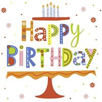 Duni servetten happy b-day 33x33cm - thumbnail