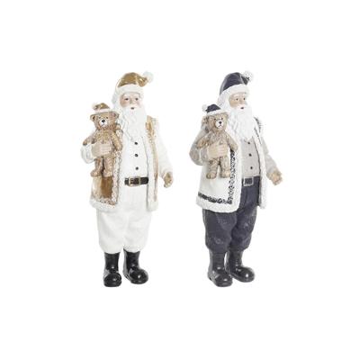 Kerstversiering DKD Home Decor Hars Kerstman (12 x 9 x 27 cm) (2 Stuks)