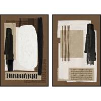Canvas Home ESPRIT Bruin Zwart Abstract Stads 63 x 4 x 93 cm (2 Stuks) - thumbnail
