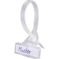 TRU COMPONENTS 1593122 TC-PMT150203 Kabelmarkeringdrager met kabelbinder Montagemethode: Kabelbinder Markeringsvlak: 30 x 9.20 mm Natuur 1 stuk(s) - thumbnail