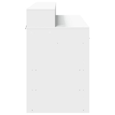 Bureau met LED-verlichting 120x55x91 cm bewerkt hout wit - thumbnail
