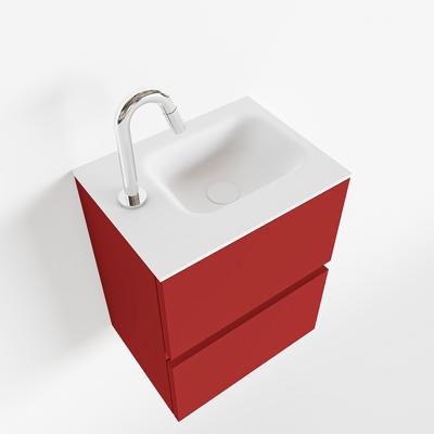 MONDIAZ ADA 40cm toiletmeubel fire. LEX wastafel talc links 1 kraangat