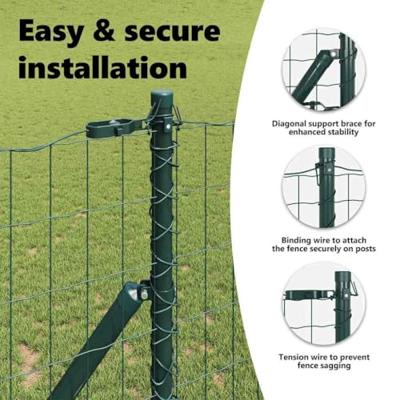 VidaXL Hek met paal groen 1,2 x 10 m staal en pvc