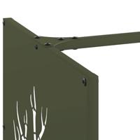 Brandhoutrek 40x40x40 cm koudgewalst staal olijfgroen - thumbnail