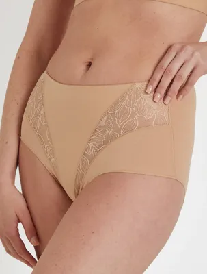 Katoenen corrigerend ondergoed - Tailleslip - Buik corrigerende kanten shapewear