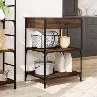 Keukentrolley 60x48x89,5 cm bewerkt hout bruin eikenkleurig - thumbnail