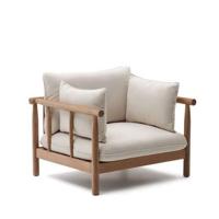 Kave Home Outdoor Fauteuil 'Sacova' Eucalyptushout - thumbnail