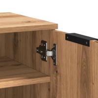 Schoenenkast 59x35x70 cm bewerkt hout artisanaal eikenkleurig - thumbnail