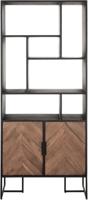 DTP Home Wandkast 'Criss Cross' Hout en staal, 185 x 80cm - thumbnail