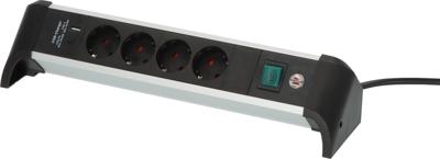 Brennenstuhl Alu-Office-Line Stekkerdoos Met Usb Power Delivery Usb-Laadfunctie 4-Voudig 1,8 M H05Vv-F 3G1.5 - 1391040420