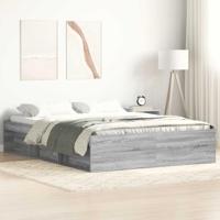 Bedframe grijs sonoma eikenkleurig 160x200 cm - thumbnail