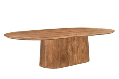 Sohome Ovale Eettafel 'Olav' Mangohout, 300 x 110cm, kleur Bruin