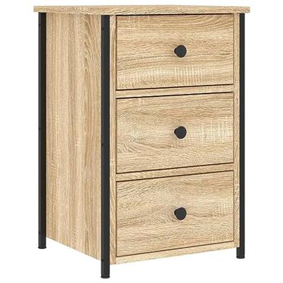 Nachtkastjes 2 st 40x36x60 cm bewerkt hout sonoma eikenkleurig