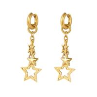 Oorbellen met Sterren Hangers - thumbnail