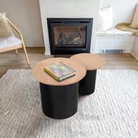 Artistiq Living Bijzettafel 'Maurita' Kurk, Set van 2 - thumbnail