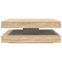 Salontafel 360 graden draaibaar 90x90x34,5 cm sonoma eikenkleur - thumbnail