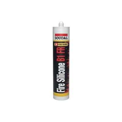 Soudal Fire Silicone B1 FR | Brandwerende siliconenkit | Grijs | 300 ml - 147412