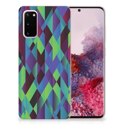 Samsung Galaxy S20 | TPU Hoesje | Abstract Green Blue