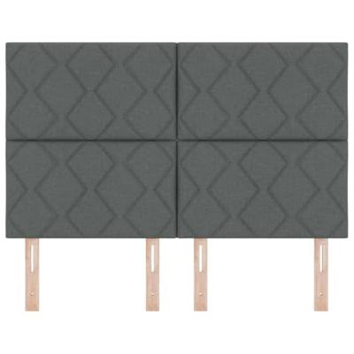 Hoofdbord met LED -striplichten Verstelbaar Grijs 144 cm Stof - thumbnail