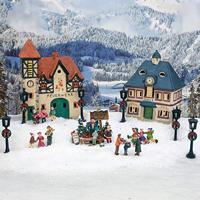 Lichthuis "School" van porselein, Kleurrijk (B/H/D) 12x18x10cm - thumbnail