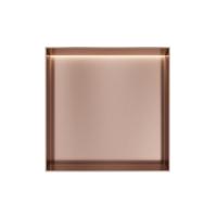 Hotbath &More Inbouwnis - 30 x 30 x 10 cm - Frameless - met LED-verlichting - Geborsteld Koper PVD - thumbnail