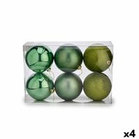 Set kerstballen 15 x 16 x 15 cm Groen (4 Stuks) - thumbnail